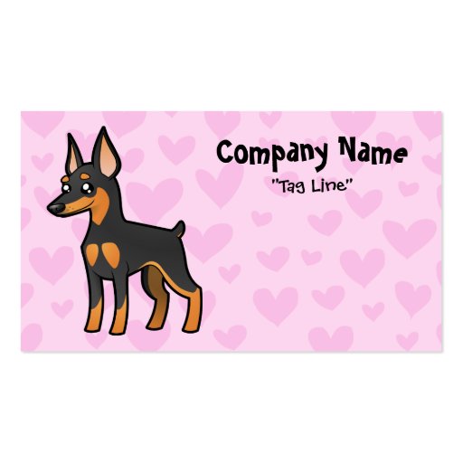 Miniature Pinscher / Manchester Terrier Love Business Card Templates