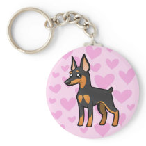 Miniature Pinscher / Manchester Terrier Love Key Chain
