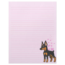 Miniature Pinscher / Manchester Terrier Love Letterhead Template