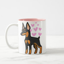 Miniature Pinscher / Manchester Terrier Love Coffee Mugs