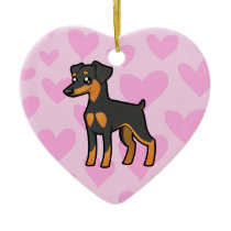 Miniature Pinscher / Manchester Terrier Love Christmas Tree Ornaments