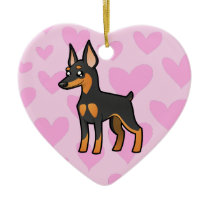 Miniature Pinscher / Manchester Terrier Love Ornament