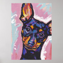 Miniature Pinscher Min Pin Pop Art Print