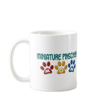 MINIATURE PINSCHER Mom Paw Print 1 mugs by poochloverstuff MINIATURE PINSCHER Mom Paw Print 1 mugs