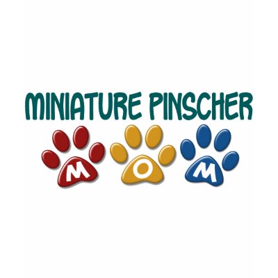MINIATURE PINSCHER Mom Paw Print 1 Tshirts by poochloverstuff