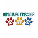 MINIATURE PINSCHER Mom Paw Print 1 t-shirts by poochloverstuff MINIATURE PINSCHER Mom Paw Print 1 t-shirts
