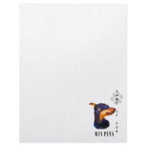 Miniature Pinscher Paws Up Letterhead