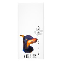 Miniature Pinscher Paws Up Rack Cards rack cards