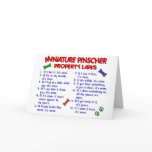 Miniature Pinscher Property Laws 2 Greeting Cards