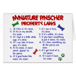 Miniature Pinscher Property Laws 2 Greeting Cards