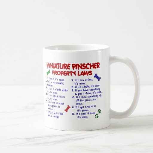 Miniature Pinscher Property Laws 2 Mugs