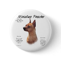 Miniature Pinscher (red) History Design buttons by GreyWolfCreation Miniature Pinscher (red) History Design buttons