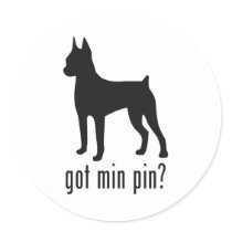 Miniature Pinscher Round Stickers