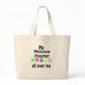 Miniature Pinscher Walks Design bags