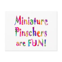 Miniature Pinschers are Fun postcards
