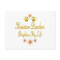 Miniature Pinschers Brighten My Life postcards