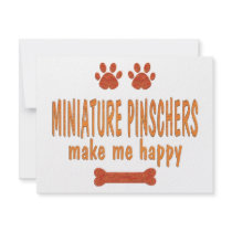 Miniature Pinschers Make Me Happy invitations by TLArnold4 Miniature Pinschers Make Me Happy invitations