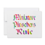 Miniature Pinschers Rule Personalized Announcements