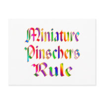 Miniature Pinschers Rule postcards