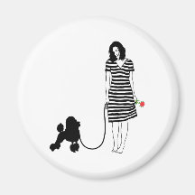 Miniature Poodle Fridge Magnet