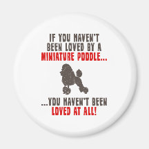 Miniature Poodle Refrigerator Magnet