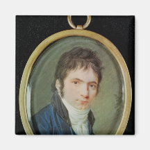 Miniature Portrait of Ludwig Van Beethoven , 1802 Fridge Magnets