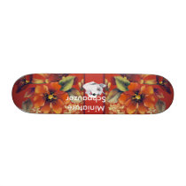 Miniature Schnauzer - Autumn Floral Design Skate Deck