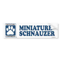 Miniature Schnauzer Blue bumper stickers by GenuineDogOwner Miniature Schnauzer Blue bumper stickers