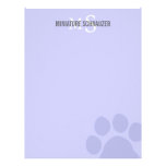 Miniature Schnauzer Breed Monogram Design Customized Letterhead