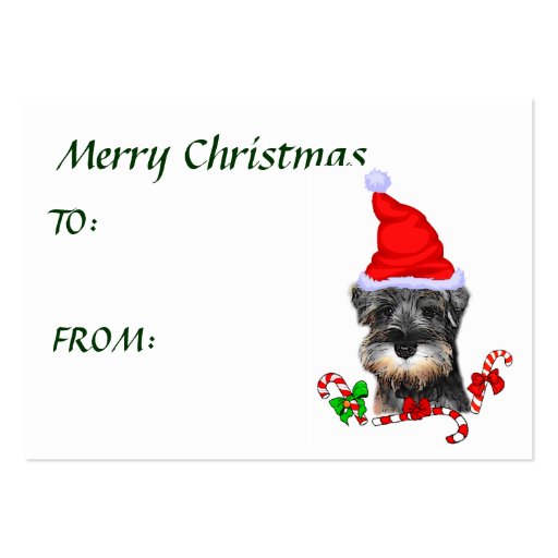 Miniature Schnauzer Christmas Gifts Business Cards