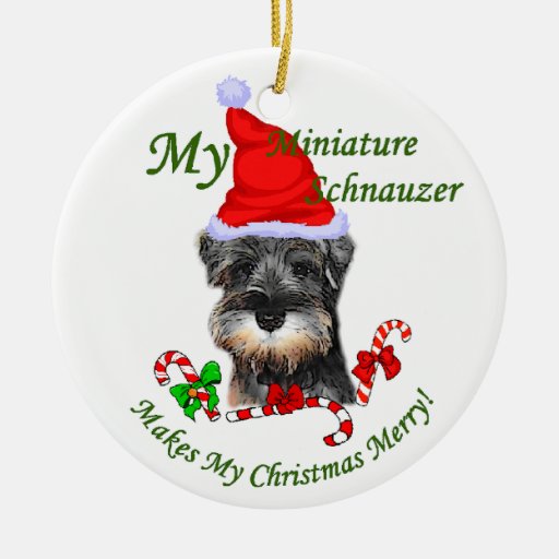 miniature schnauzer christmas gifts ornament zazzle miniature schnauzer christmas gifts ornament zazzle