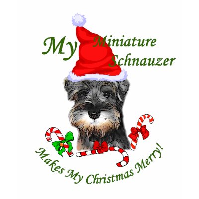 Miniature Schnauzer Christmas Gifts t-shirts