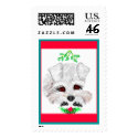 Miniature Schnauzer Christmas Postage postage