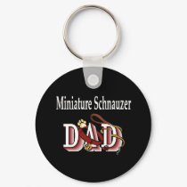 miniature schnauzer dad Keychain