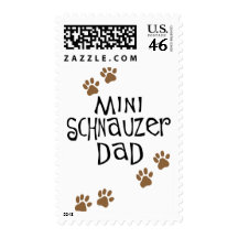 Miniature Schnauzer Dad Postage