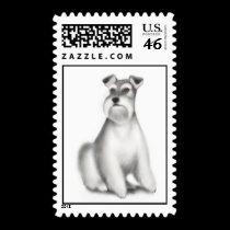 Miniature Schnauzer Dog Postage postage