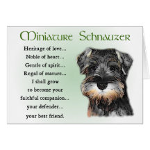 Miniature Schnauzer Gifts Cards