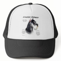 Miniature Schnauzer History Design Trucker Hats