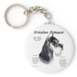 Miniature Schnauzer History Design Keychains