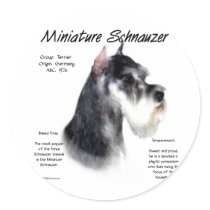 Miniature Schnauzer History Design stickers by GreyWolfCreation Miniature Schnauzer History Design stickers