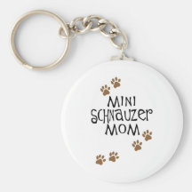 Miniature Schnauzer Mom Key Chain