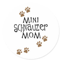 Miniature Schnauzer Mom Stickers