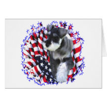 Miniature Schnauzer Patriot Cards