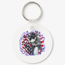Miniature Schnauzer Patriot keychains by GreyWolfCreation Miniature Schnauzer Patriot keychains