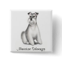 Miniature Schnauzer Pin buttons