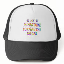 Miniature Schnauzer Rules Fun Trucker Hats