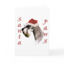 Miniature Schnauzer Santa Paws cards