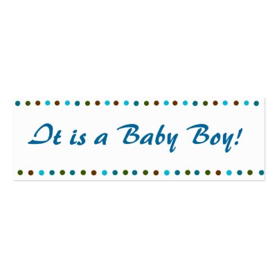 Minicard Baby Boy Birth Announcement Business Card Templates by happytwitt