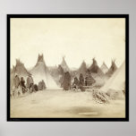 Miniconjou Indian Tipi Camp SD 1891 Print