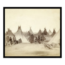 Miniconjou Indian Tipi Camp SD 1891 Print